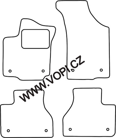 Textil-Autoteppiche Volkswagen Phaeton 2002 - Carfit (4957)